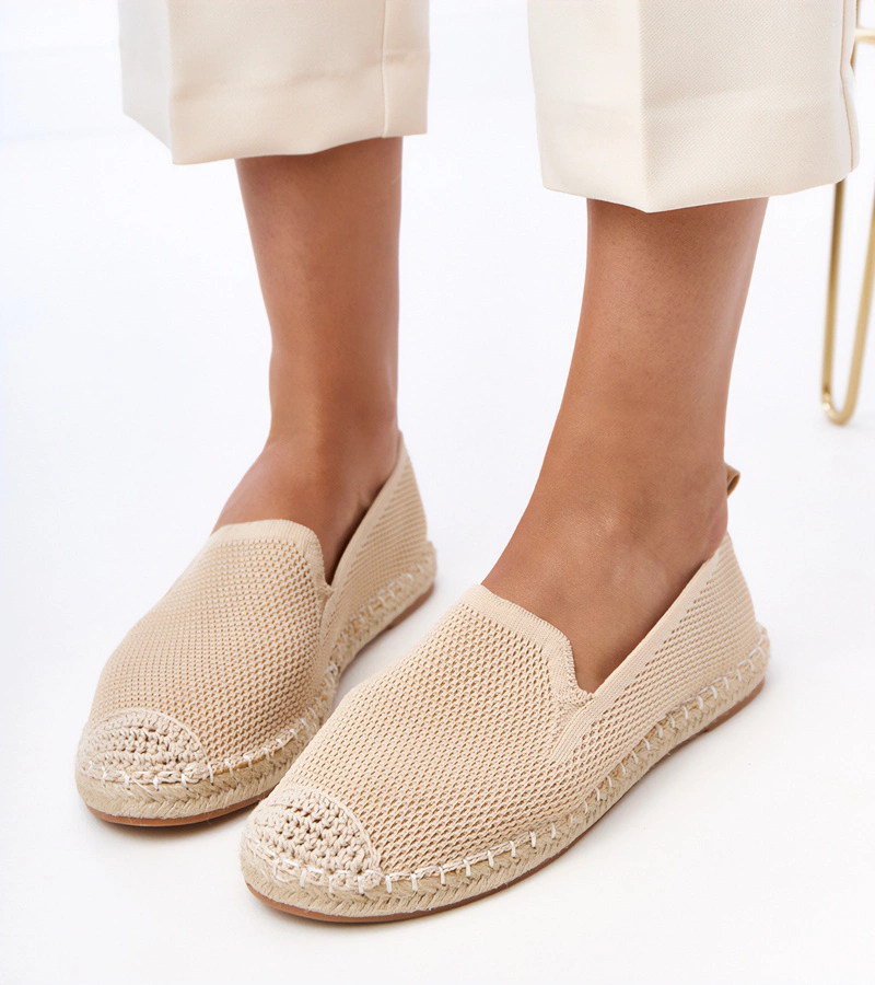 Beige Espadrilles auf Plateau Luna