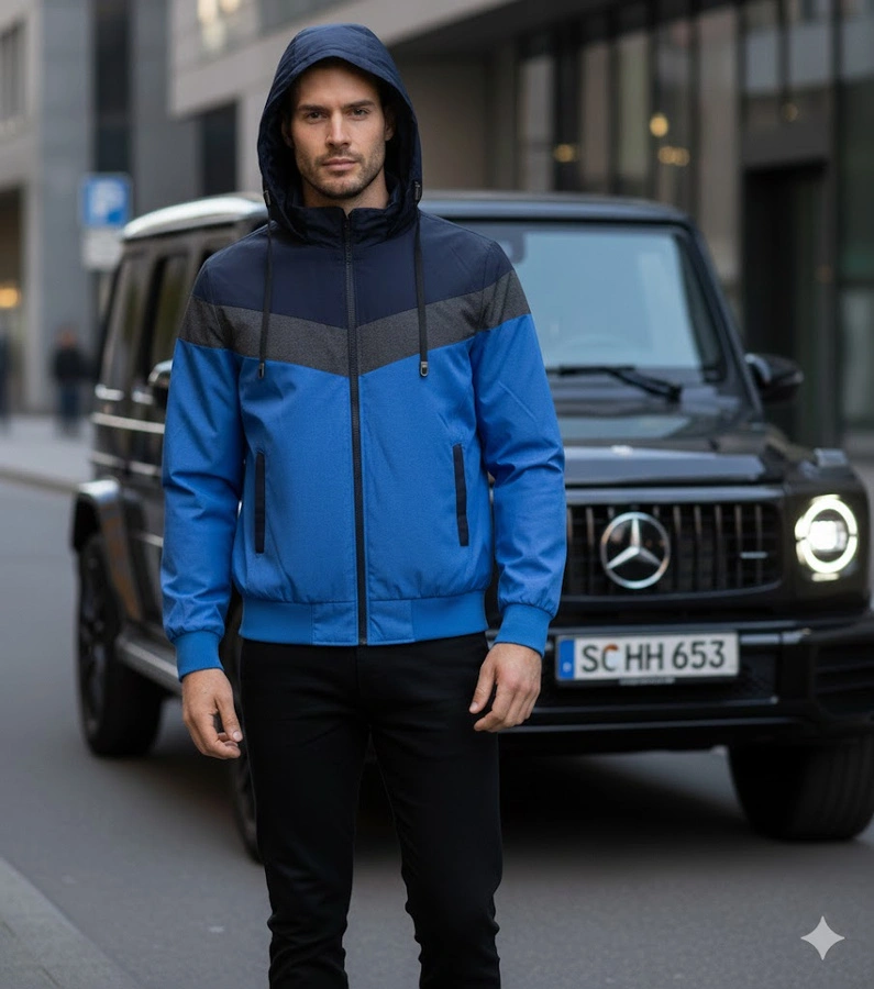 Blaue Herren Übergangsjacke Dupont