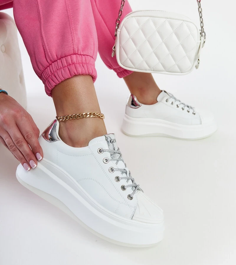 Weiße Plateau-Sneakers GOE NN2N4033