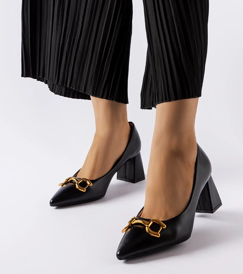 Schwarze Toscani Stöckelschuhe