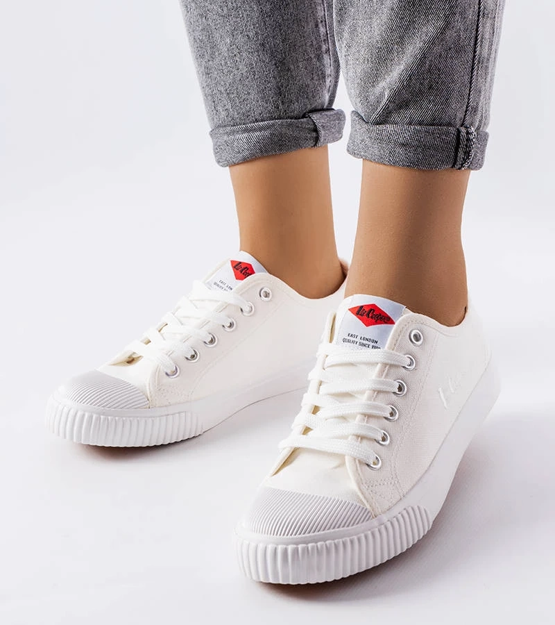Weiße Turnschuhe Lee Cooper LCW-23-44-1643L