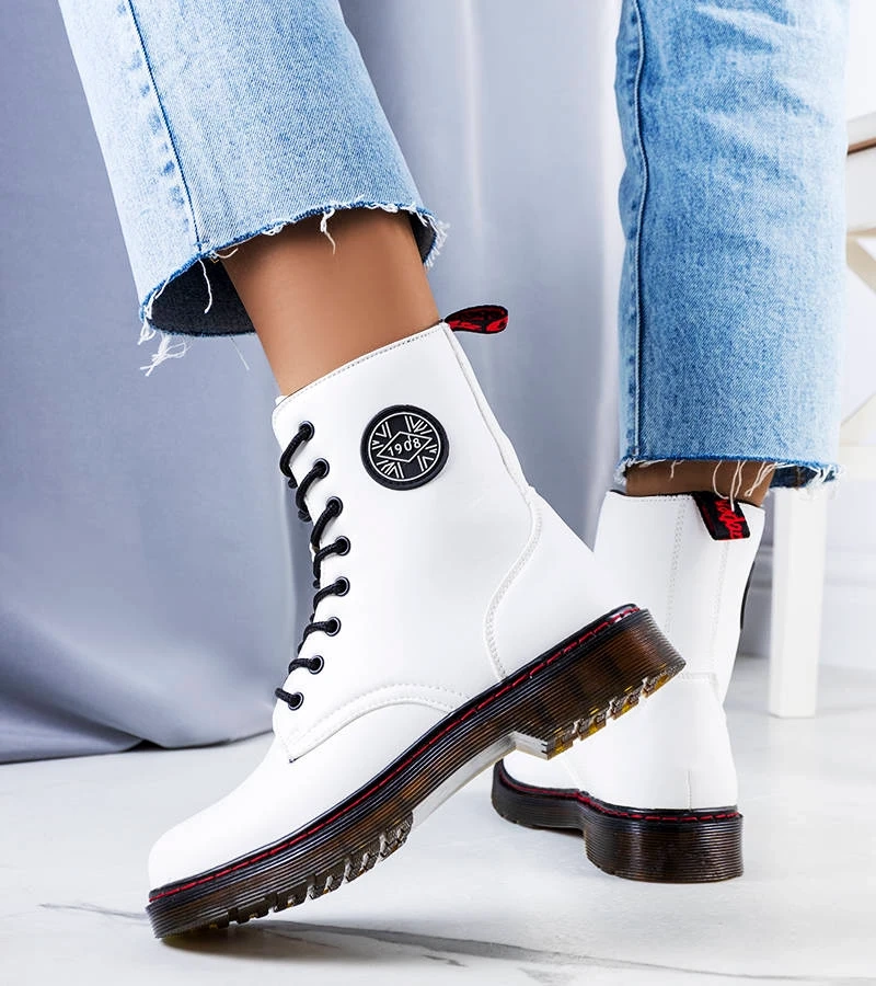 Weiße gefütterte Stiefeletten LCJ-22-31-1439L Lee Cooper