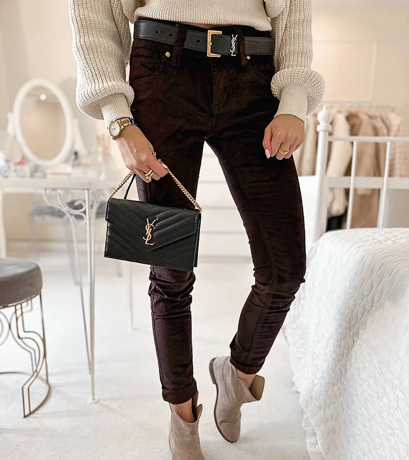 Braune Stoffhosen von Lauzier