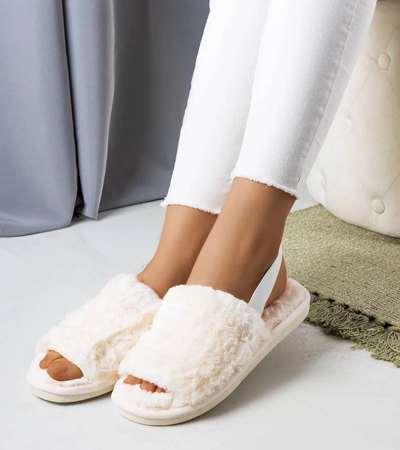 Weiße Hausschuhe Lolita