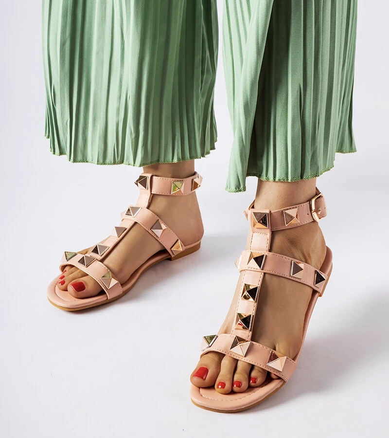 Rosa Sandalen mit Nieten von Ignazio