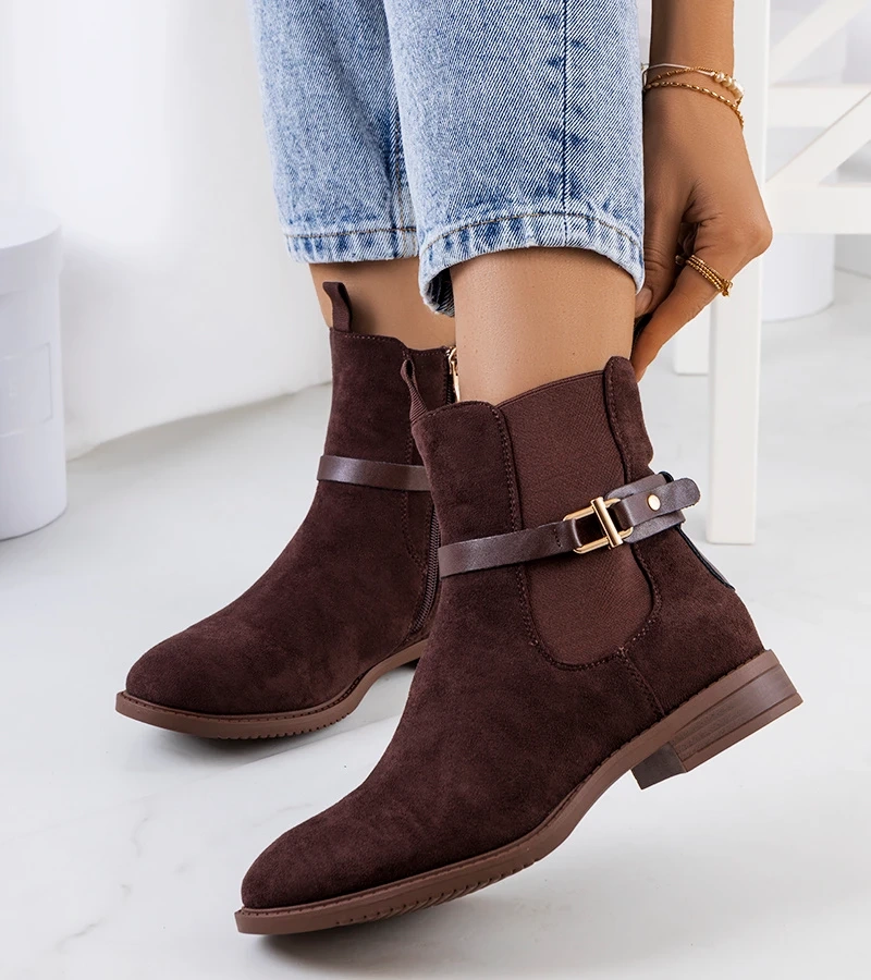 Braune klassische Stiefeletten Odila