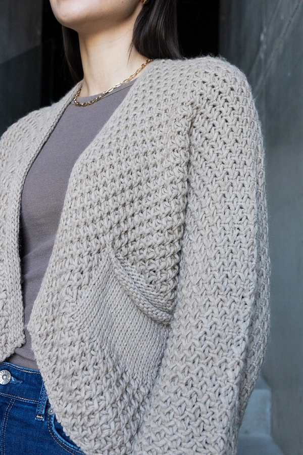 Graue Strickjacke Nira