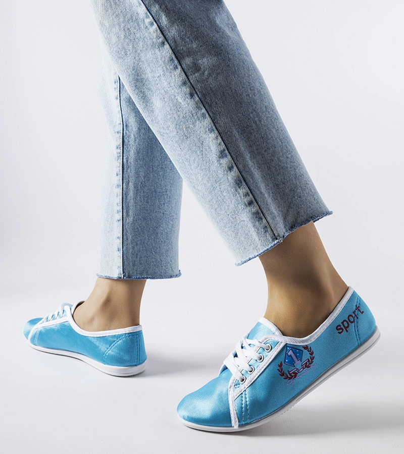 Blaue Damen-Tennisschuhe Woodstock