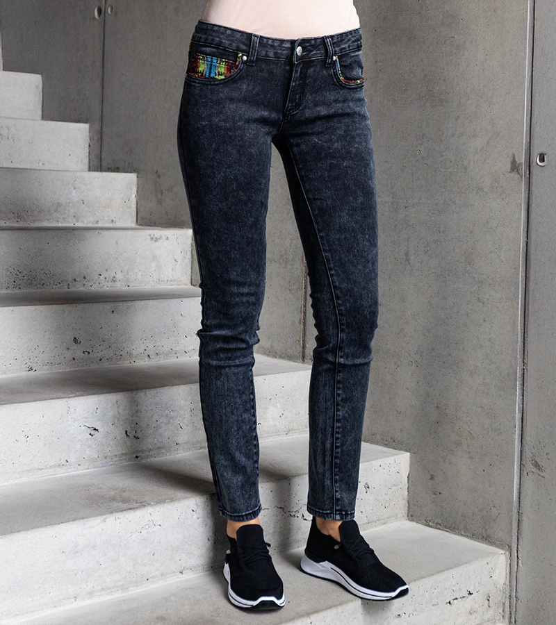 Mirakola Graphit-Hose mit niedriger Taille