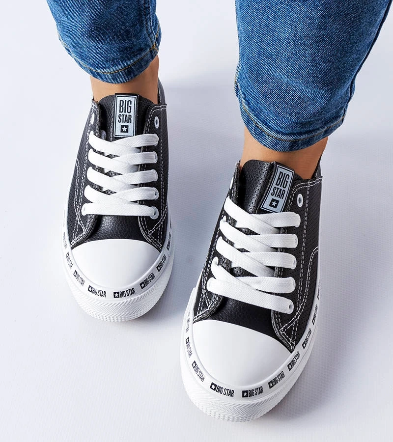 Schwarze Spitzen-Sneaker Big Star FF274023