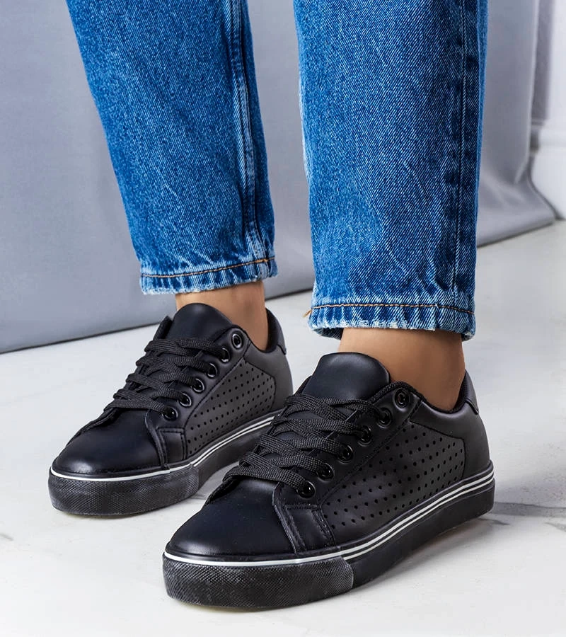 Schwarze Joffre-Sneaker aus Kunstleder