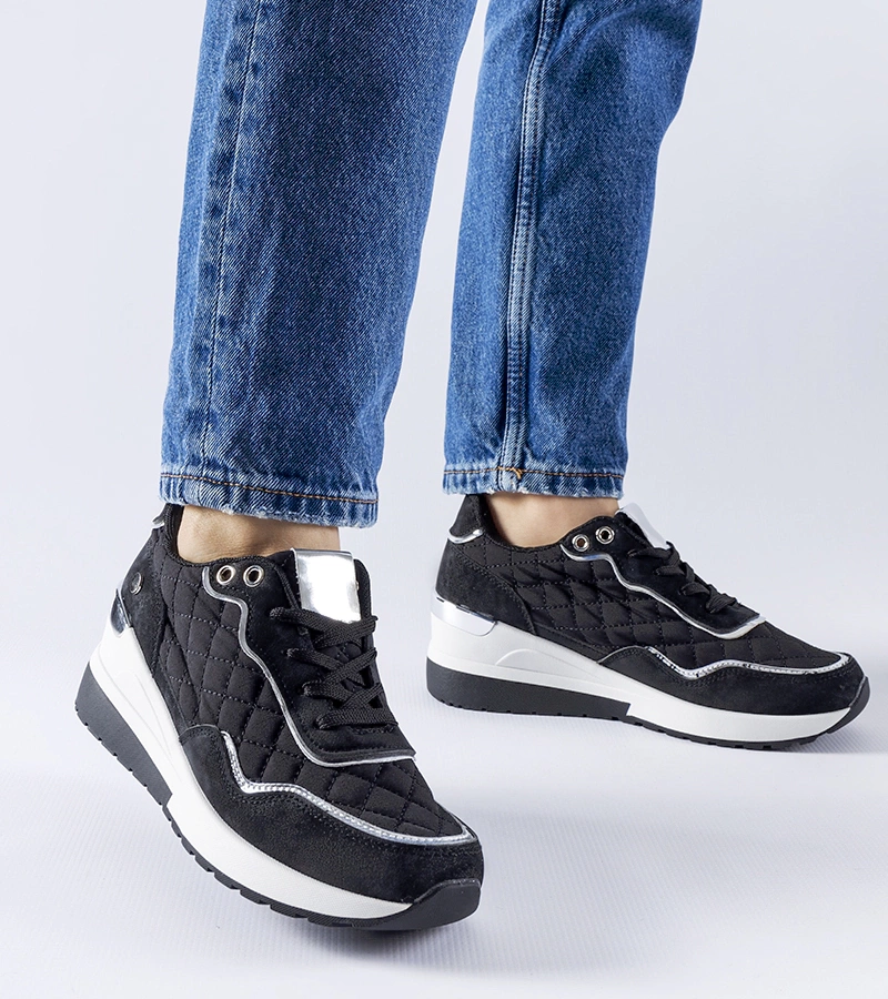 Schwarze Pisignano Keilabsatz Sneakers