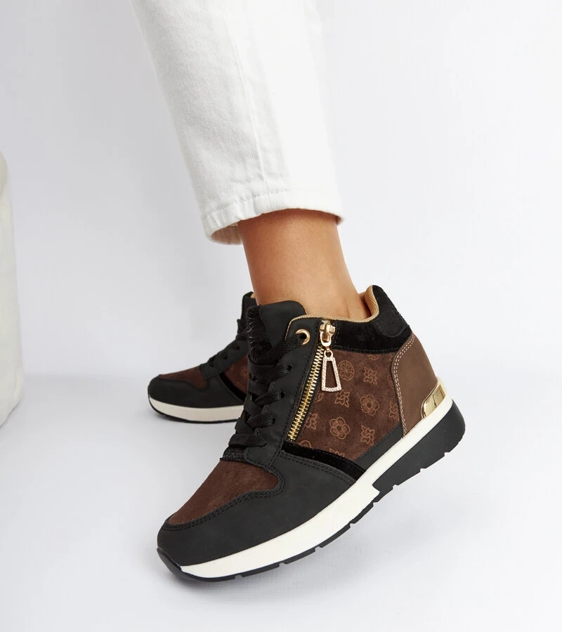 Schwarze Knoxville Keil-Sneaker