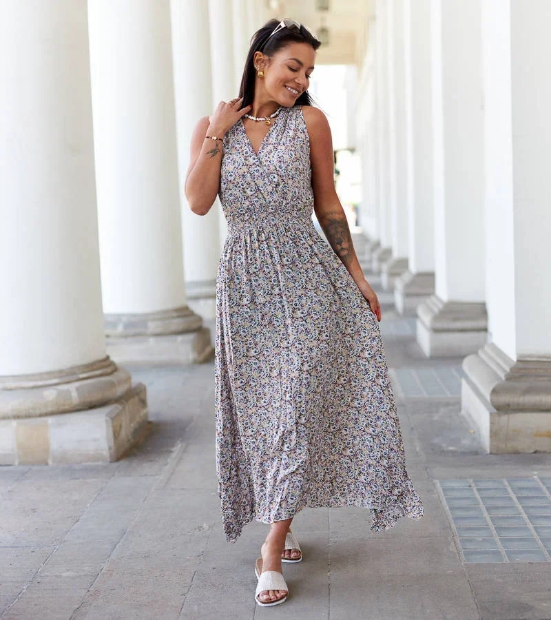 Gelbes Blumenkleid von Licciana