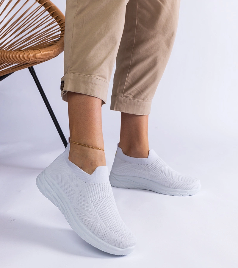 Weiße Slipper-Sneaker Aquilina