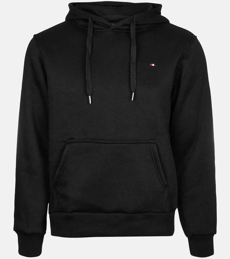 Schwarzer Herren Kapuzenpullover