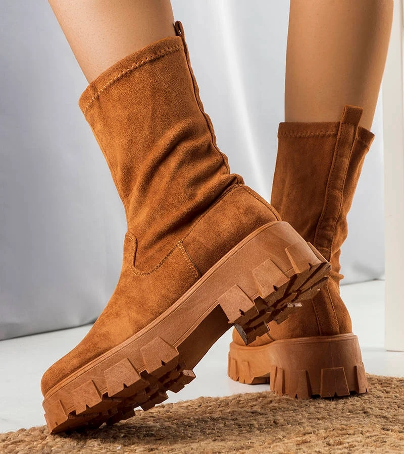 Makayla Damen Stiefeletten in Kamelfarbe