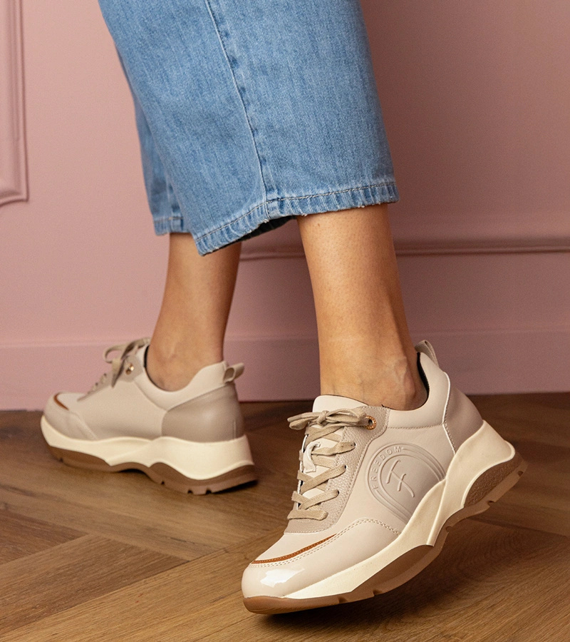 Beige Damen-Sneaker Wener