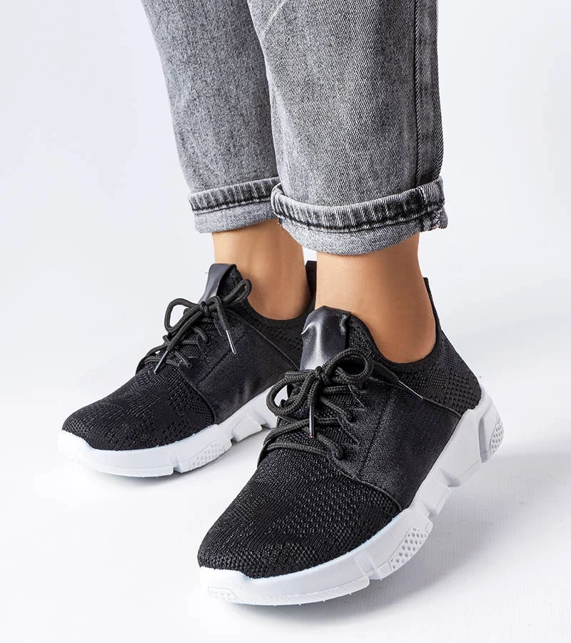 Schwarze Sneakers mit elastischem Schaft von Legnago