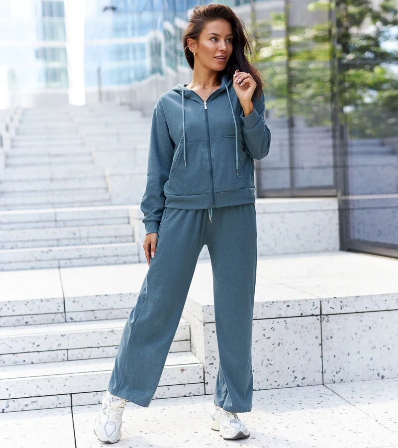 Grünes lockeres Trainingsanzug-Set Cossoine