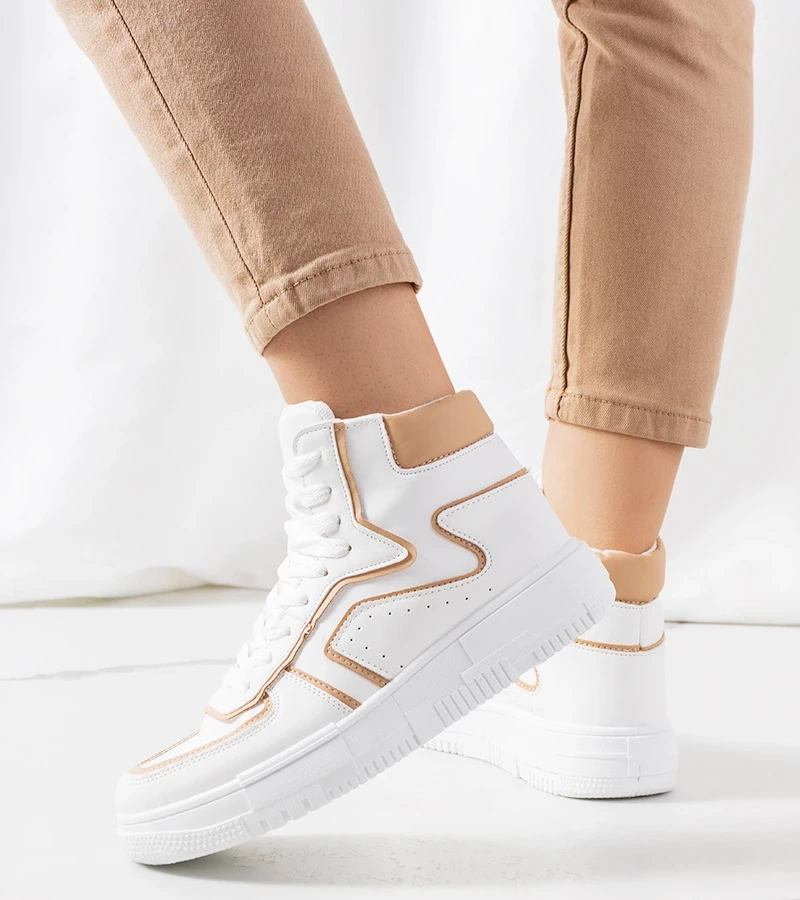 Weiße Roseda Knöchel-Sneakers