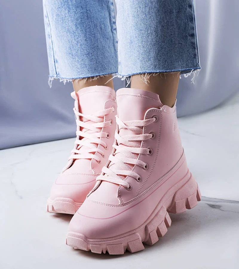 TIMBERKI TRAPPERSCHUHE DAMENSCHUHE DAMEN SCHUHE HALBSCHUHE 851 ROSA/WEISS