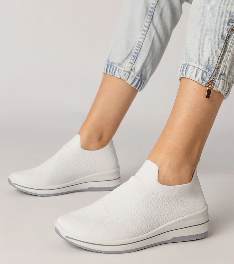 Weiße Slip-On-Sneaker Olmos