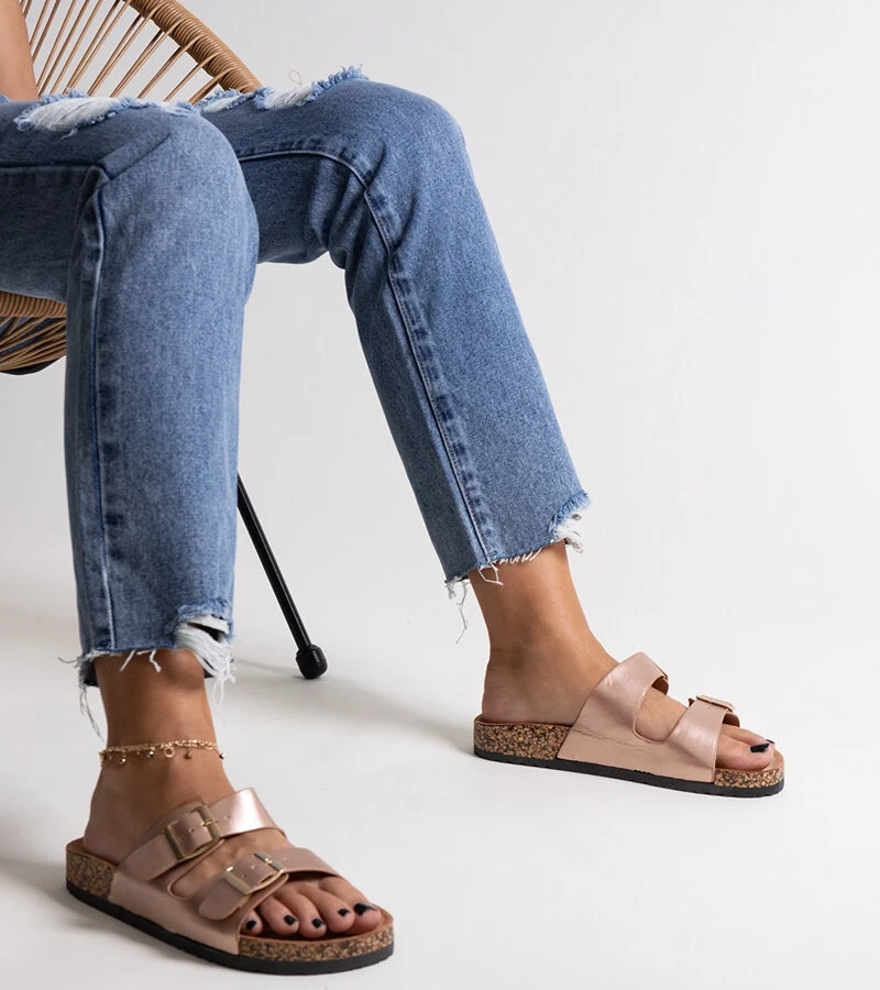 Rosa Flip-Flops mit Korksohle von Shamona