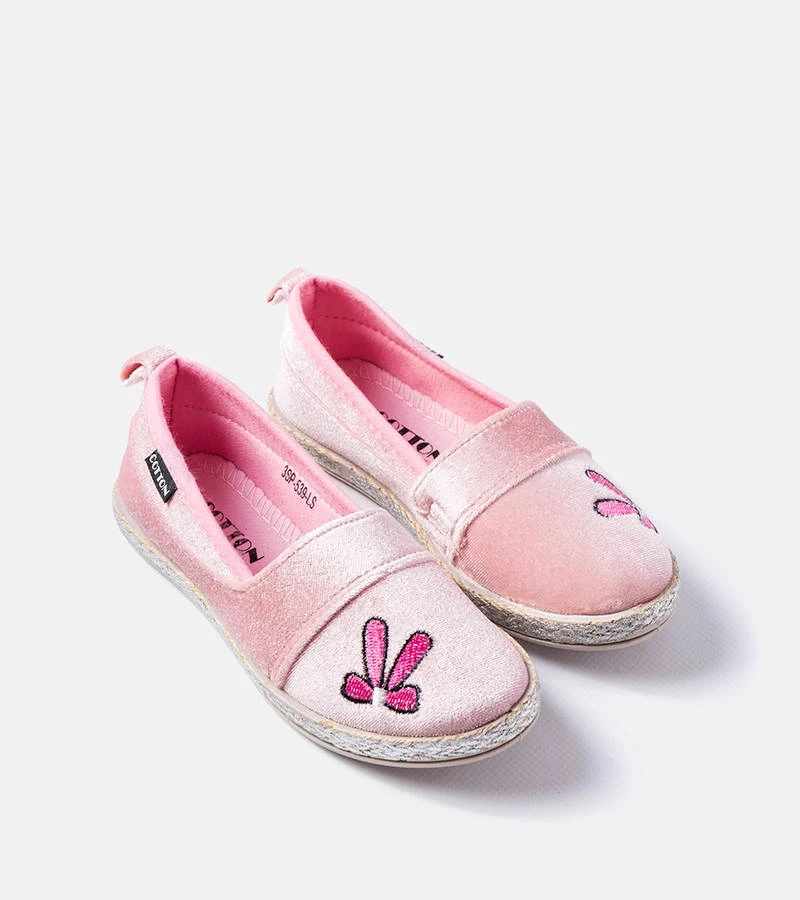 Rosa Samt-Ballerinas von Patria