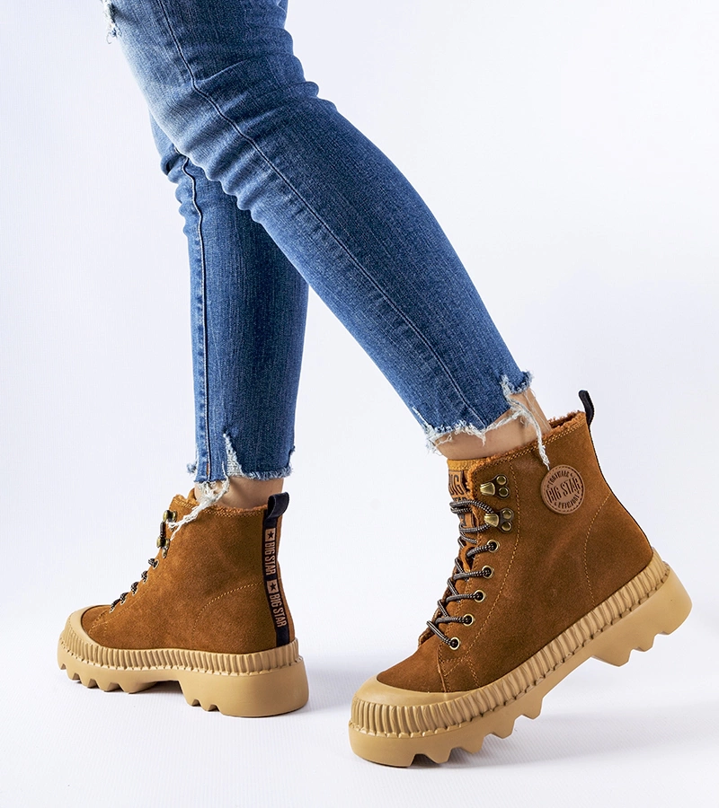 Braune Lederstiefel BIG STAR KK274520