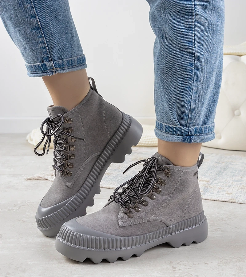 Graue Big Star Laprise Sport-Stiefeletten für Damen