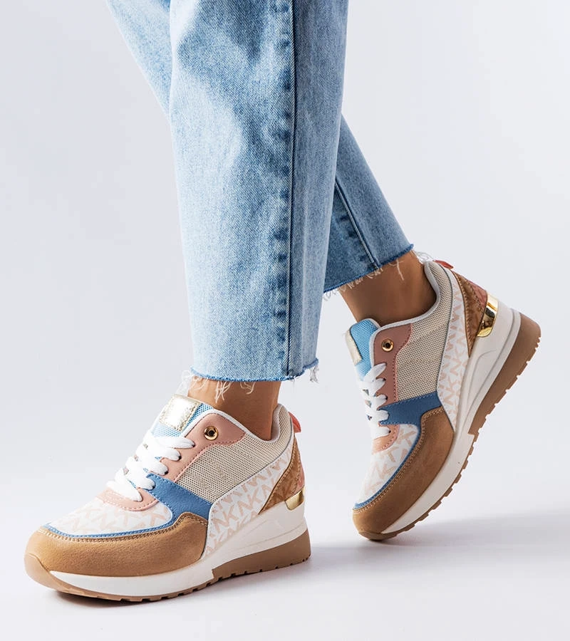 Beige-blaue Mireault Sneakers