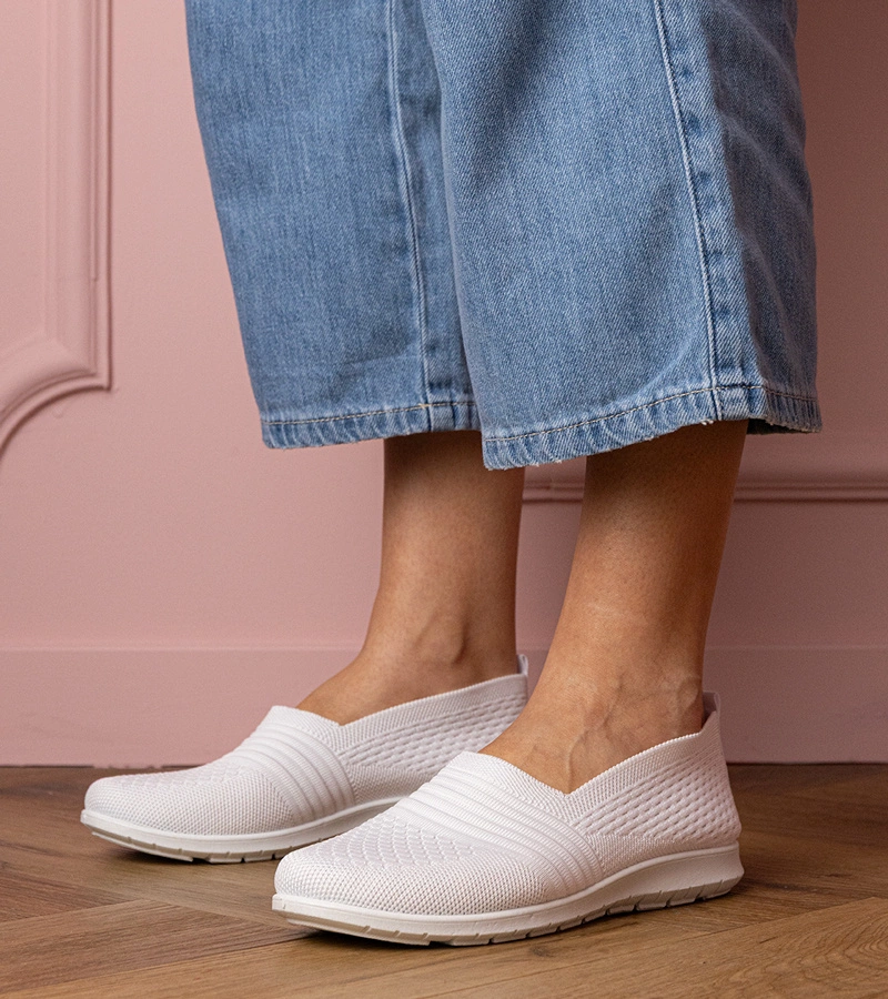 Weiße Damen-Turnschuhe Makana