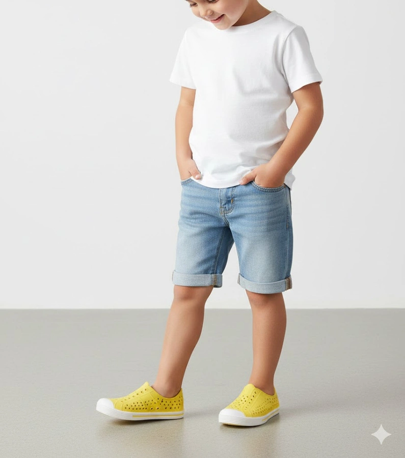 Gelbe Peppin Kinder-Badesandalen