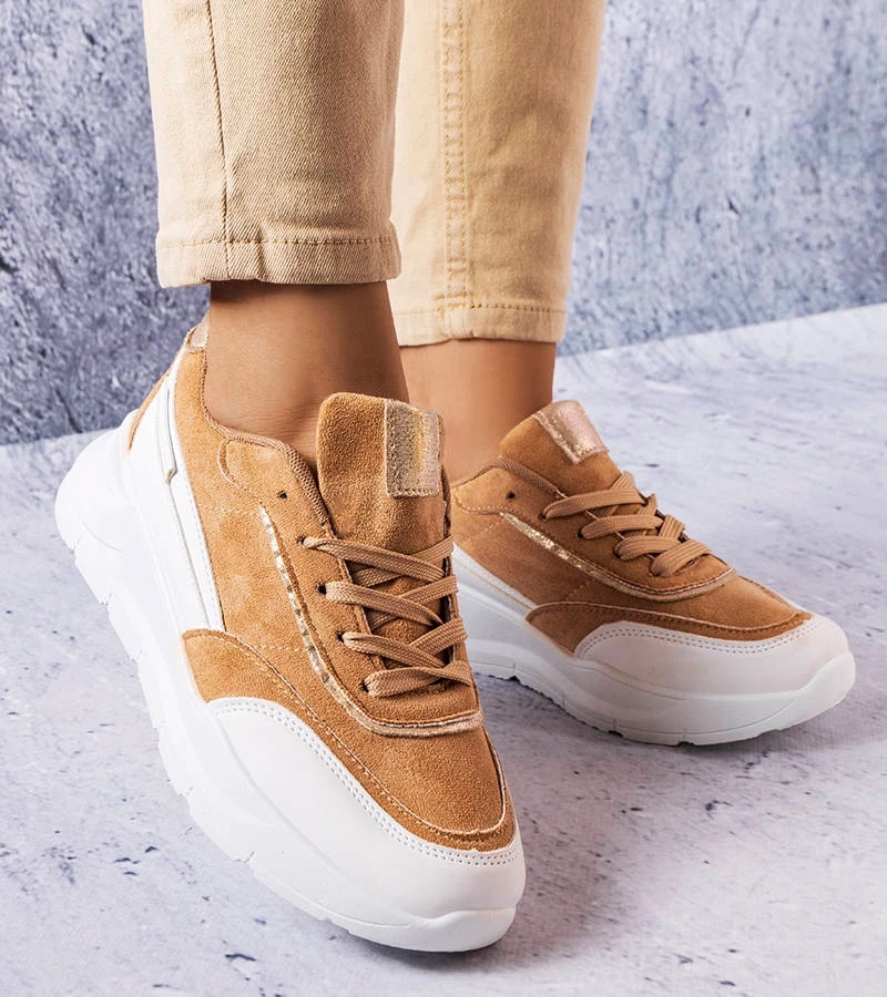 Beige Sneakers aus Eco-Wildleder von Dupuis