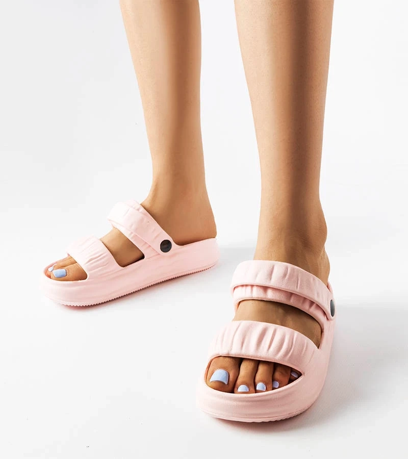 Rosa Schaumstoff-Pantoffeln Griffin
