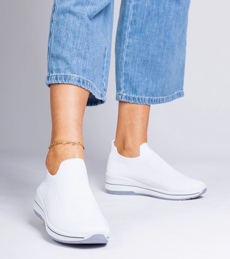 Weiße Slip-On-Sneaker Leonela