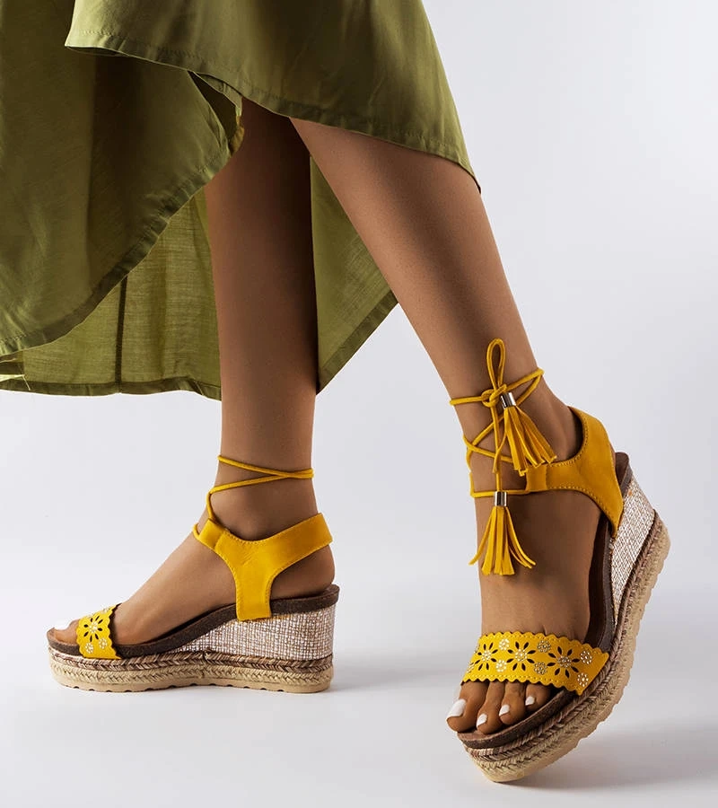 Gelbe Keil-Espadrilles Tahoe