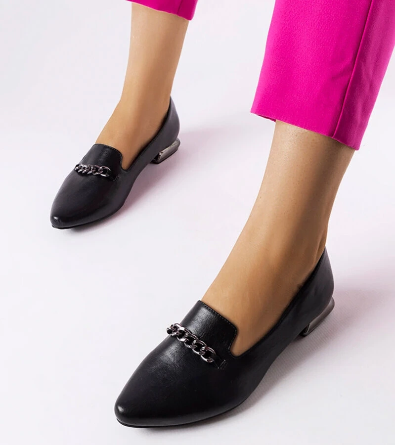 Schwarze Ballerinas mit Ledereinlage von Lovato