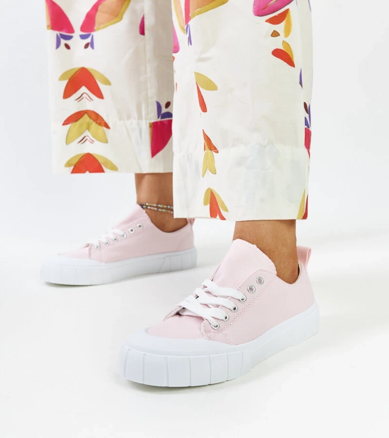 Eduards rosa Stoffturnschuhe