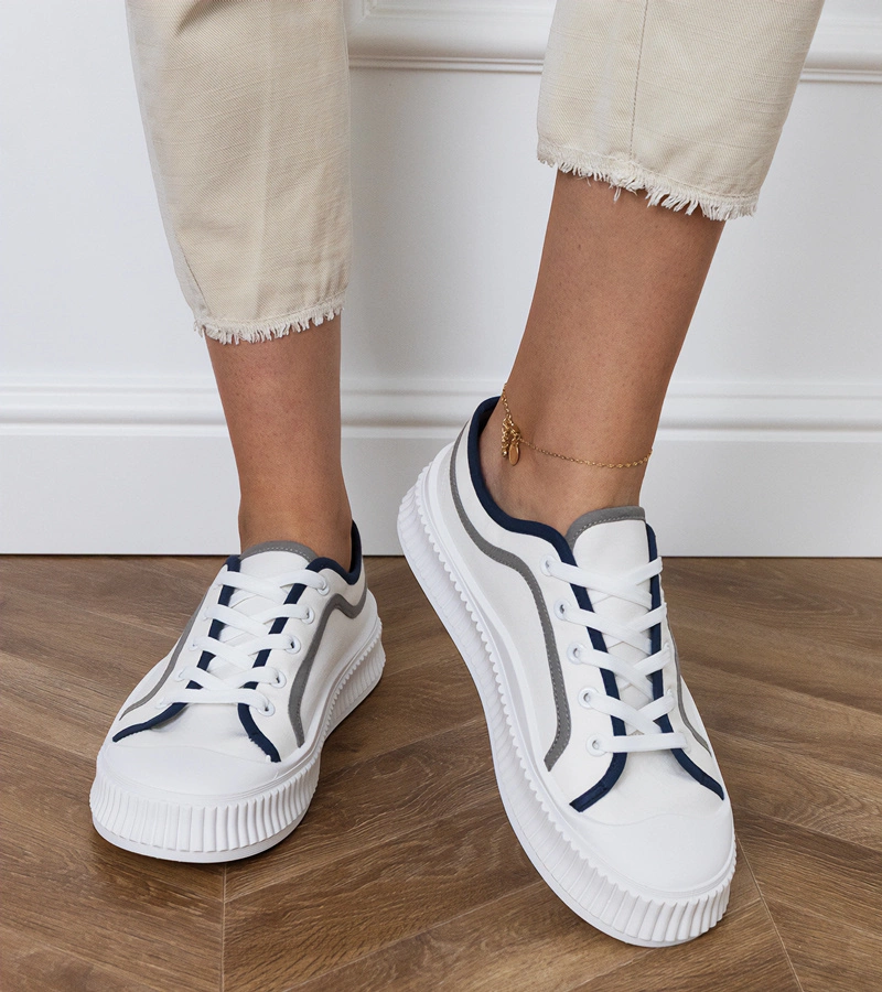 Damen-Sneaker auf Plateausohle Salis in Weiß