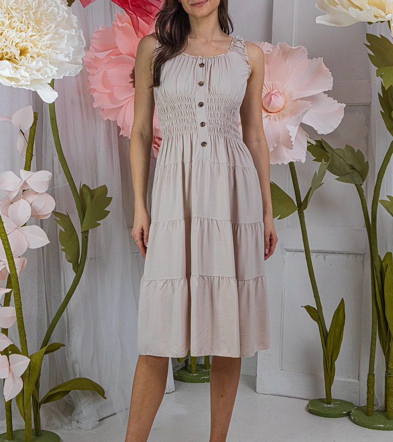 Beiges Trägerkleid von Masaew