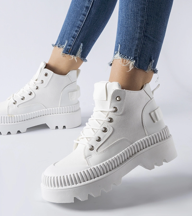 TIMBERKI TRAPPERSCHUHE DAMENSCHUHE DAMEN SCHUHE HALBSCHUHE 851 ROSA/WEISS