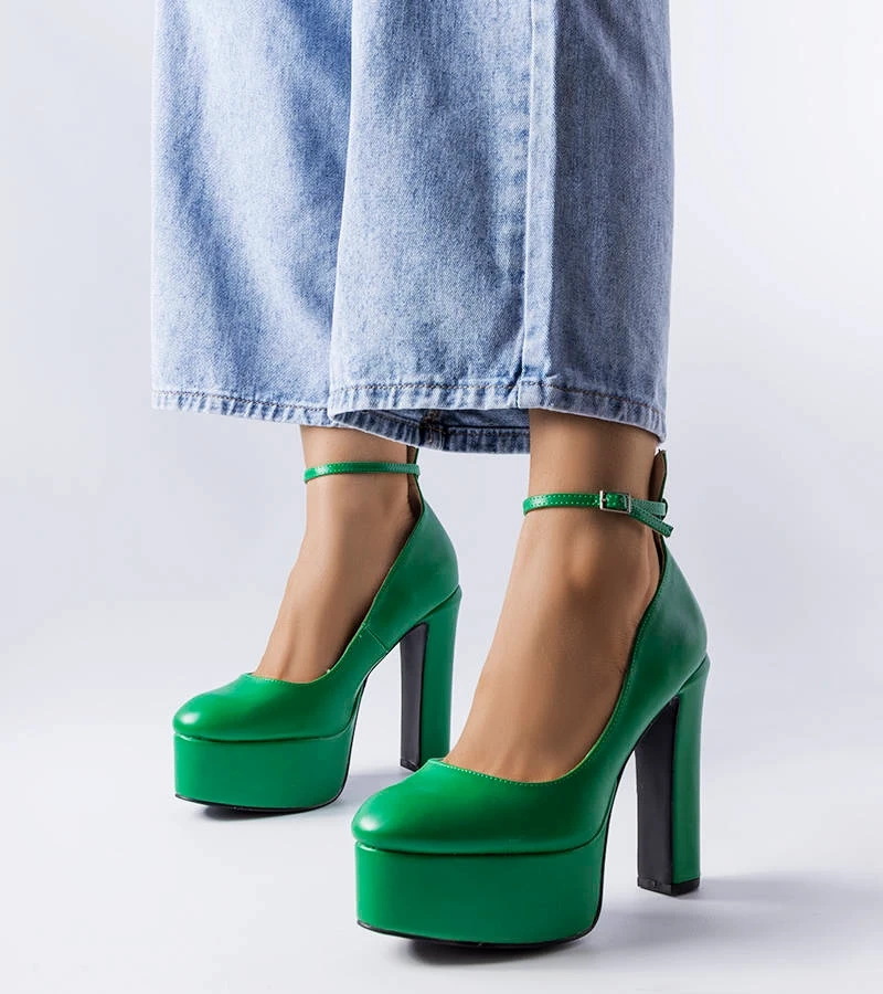 Grüne High Heel Pumps von Hervé