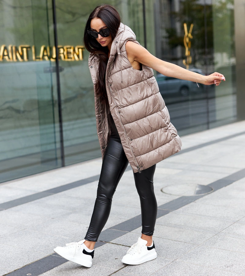 GEFÜTTERTE DAMENJACKE WINTERJACKE MIT KAPUZE TASCHEN BH-1840 SCHWARZ