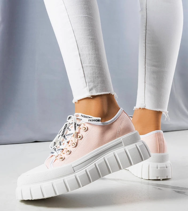 Rosa Plateau-Sneaker von Toni