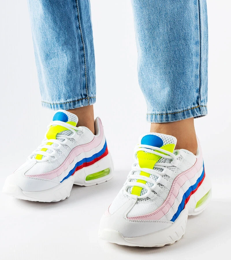 Weiße Sneakers mit bunten Einsätzen Joline