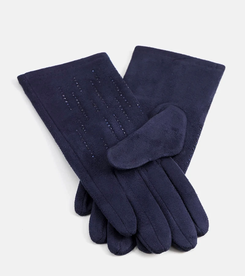 Annoti marineblaue gefütterte Handschuhe