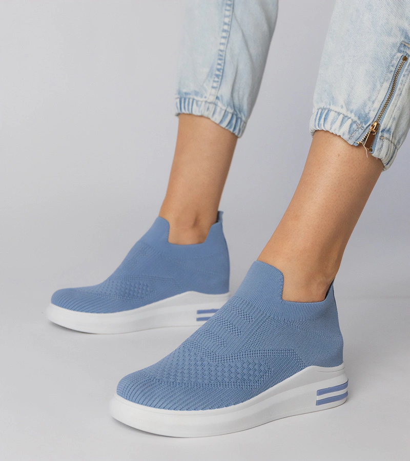 Blaue sockenartige Slipper-Sneaker Merinsa