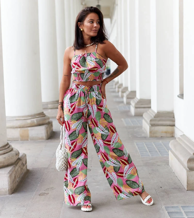 Rosa Set mit Top und Hose von Litta